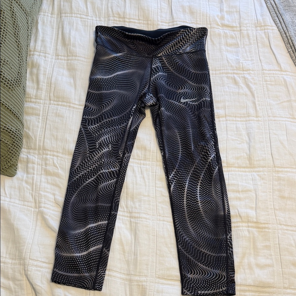 Black, White, and Gray Patterned Leggings